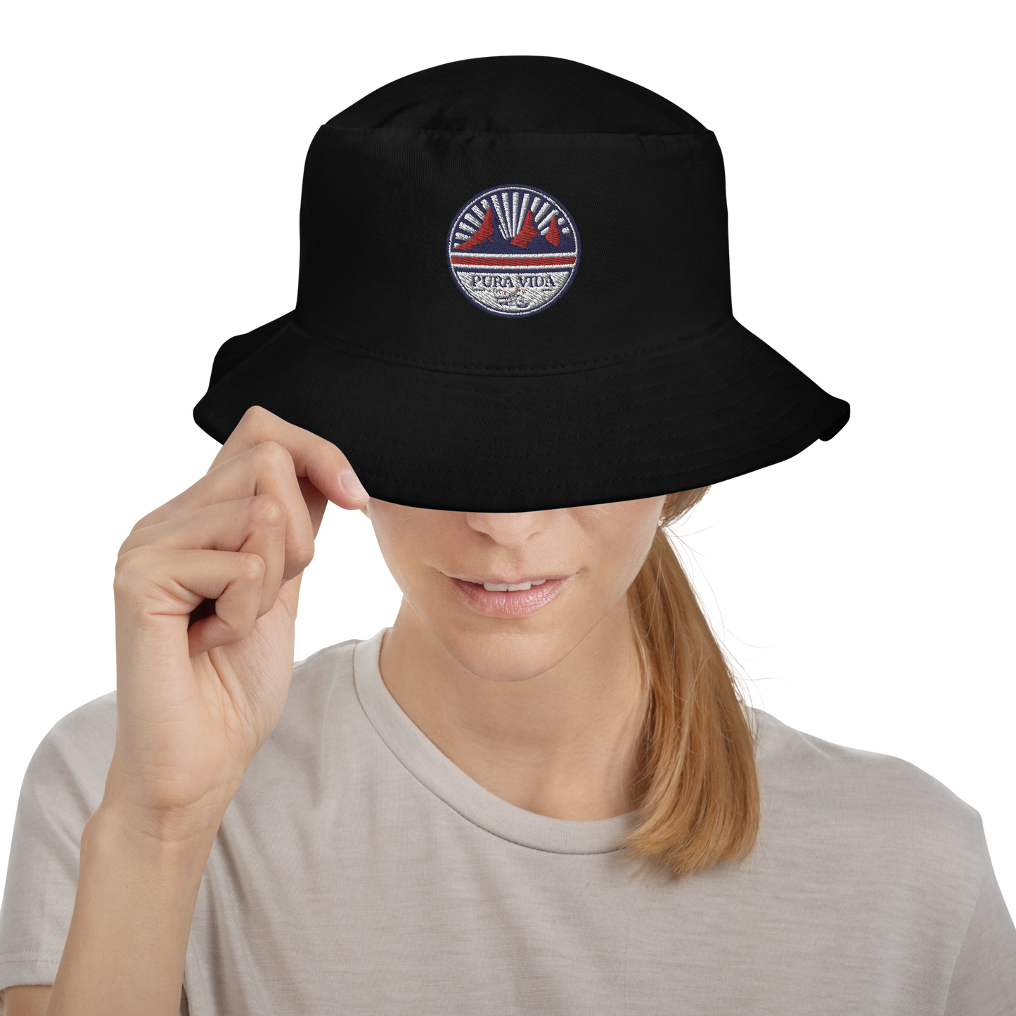 Embroidered BLACK I Pura Vida Roasting Co. Bucket Hat