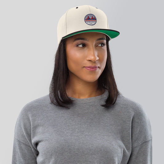 Embroidered Pura Vida Roasting Co. Snapback Hat