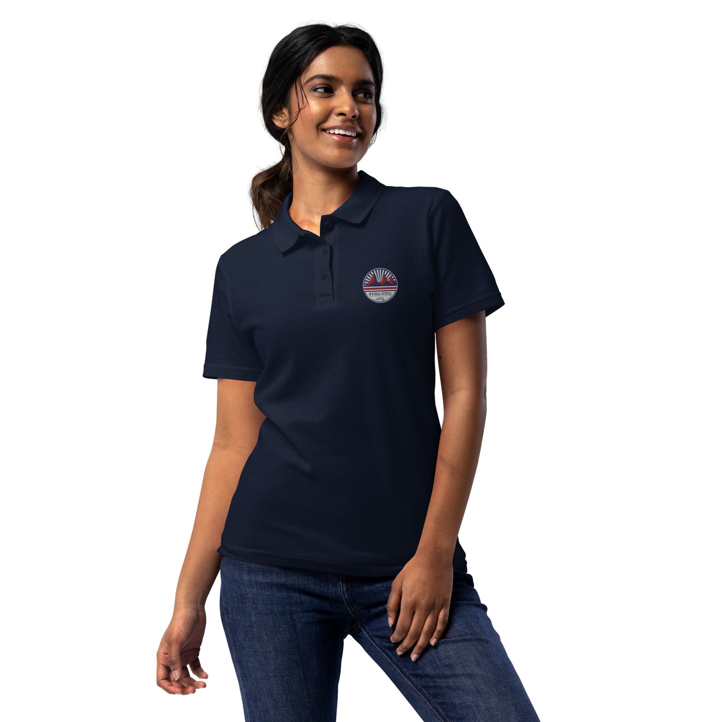 PVRC Navy Blue Women's Polo Shirt